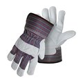 Fresh Foot Mens Indoor & Outdoor Cowhide Leather Work Glove, Pearl Gray - Large FR2512891
